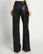 Black $|& Lucy Paris Reeve Vegan Leather Pant - SOF Back