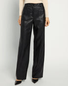 Black $|& Lucy Paris Reeve Vegan Leather Pant - SOF Front