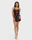 Black $|& flora Jo Printed Cami Set - VOF Detail