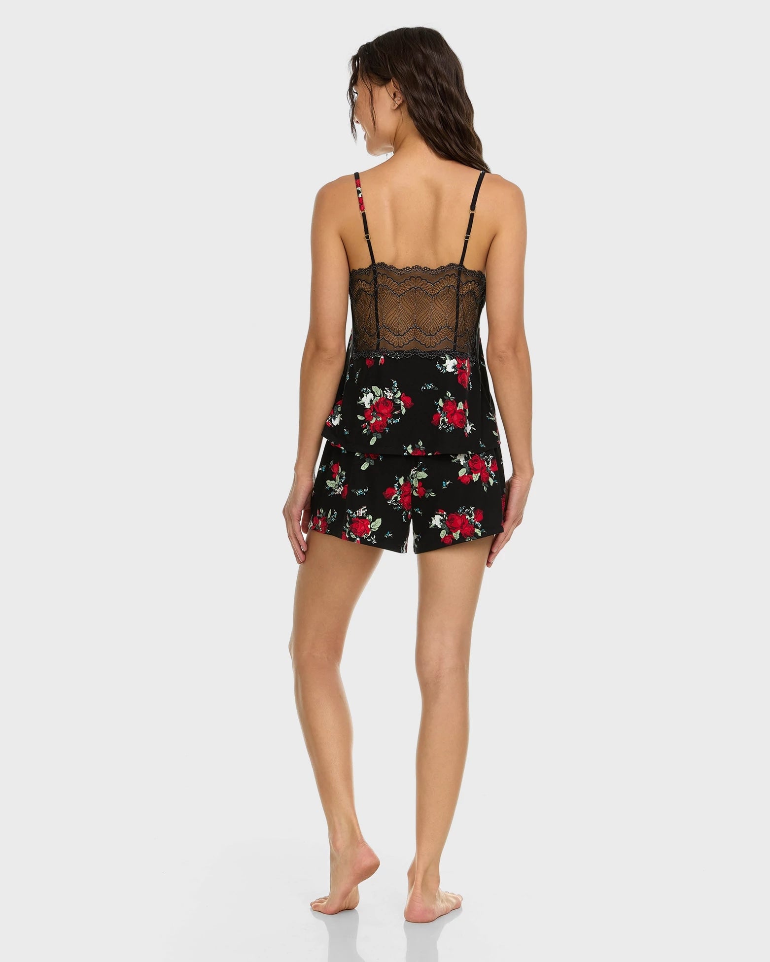Black $|& flora Jo Printed Cami Set - Hanger Side