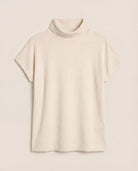 Cream $|& SEAS Pier Funnel Neck Hacci Tee - Hanger Detail