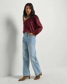 Black Cherry $|& SEAS Pacific One Shoulder Sweater - UGC On Fig