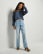 Heather Indigo Haze $|& SEAS Pacific One Shoulder Sweater - UGC On Fig