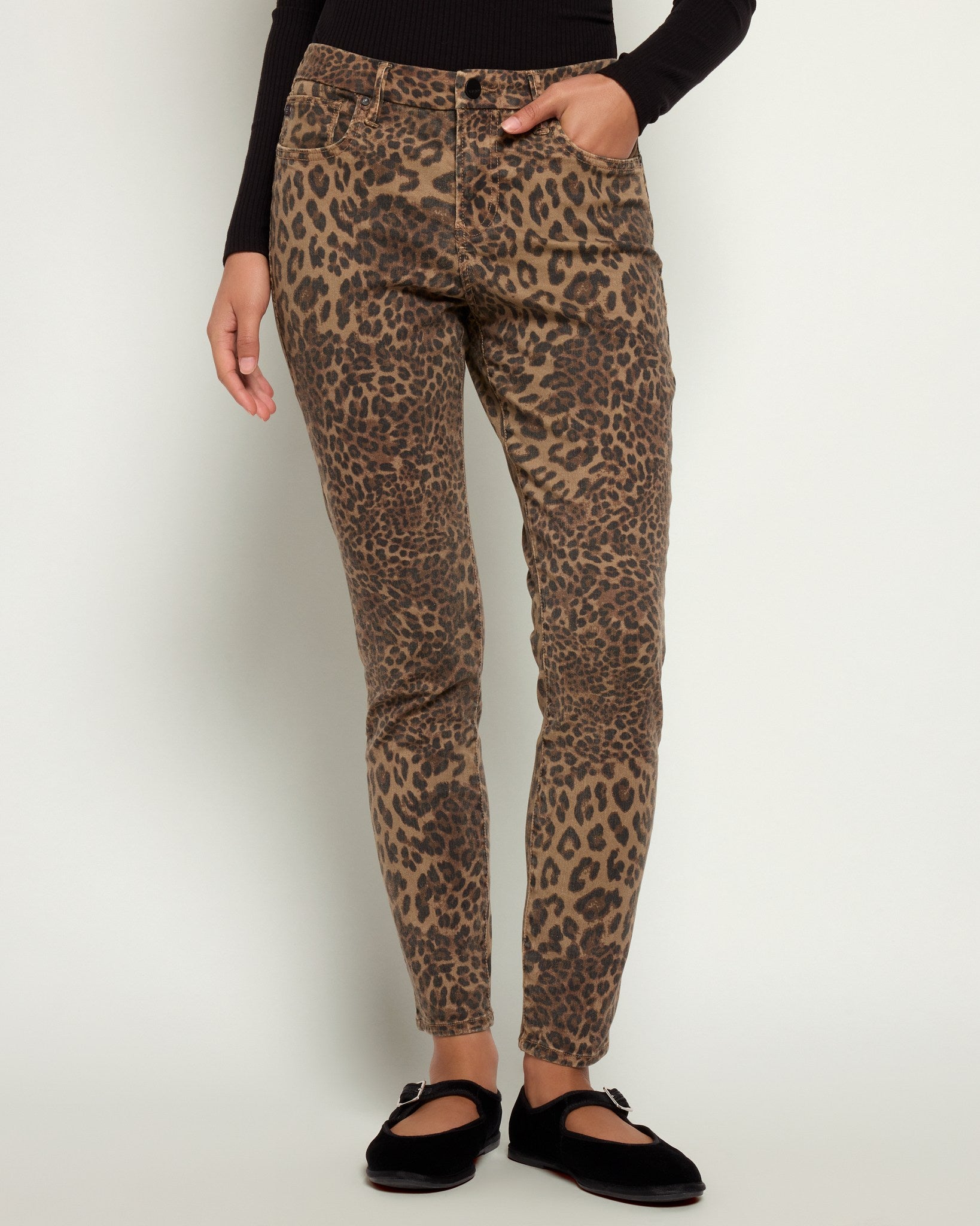 Shadow Leopard $|& Dear John Gisele Ankle Skinny Jeans - SOF Front