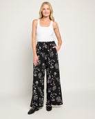 Black/Tan $|& Bobeau Belted Wide Leg Pant - UGC On Fig