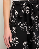 Black/Tan $|& Bobeau Belted Wide Leg Pant - SOF Full Front