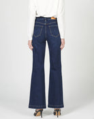 Belvue $|& Dear John Fiona Wide Leg Jeans with Side Panel - Hanger Side