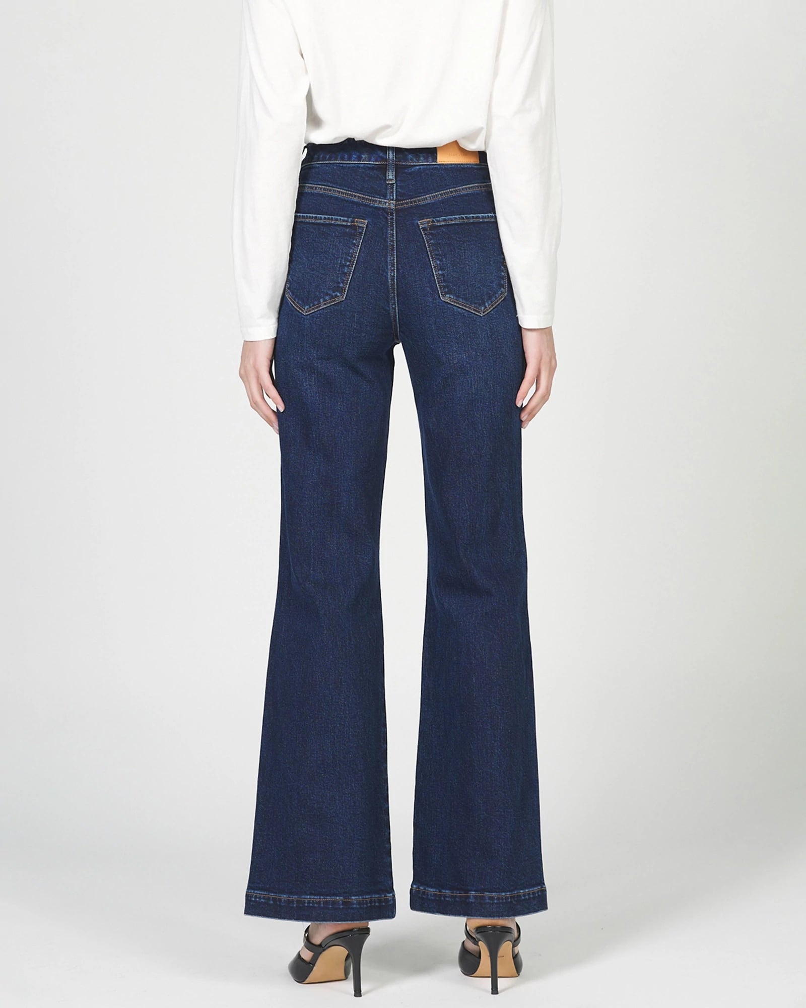 Belvue $|& Dear John Fiona Wide Leg Jeans with Side Panel - Hanger Side