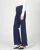 Belvue $|& Dear John Fiona Wide Leg Jeans with Side Panel - Hanger Front