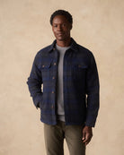 Navy Plaid $|& The Normal Brand Brightside Workwear Jacket - VOF Detail
