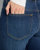 Dark Wash $|& Vigoss Double Button Flare Leg Jeans - SOF Full Front