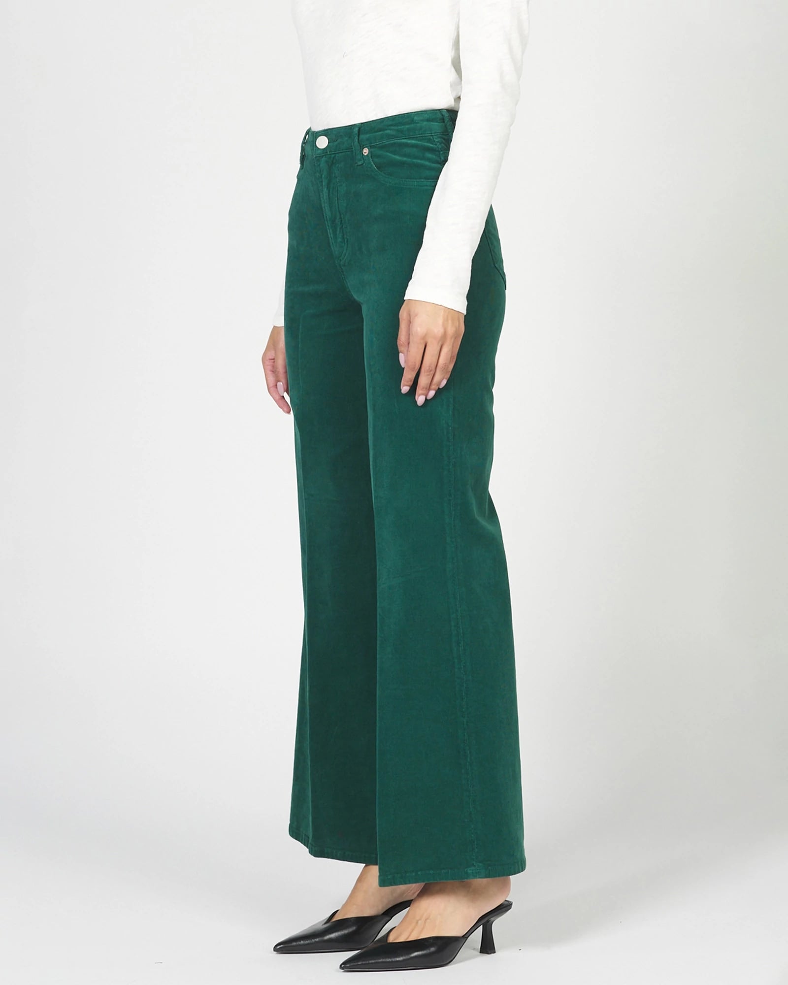 Rainforest $|& Dear John Fiona Wide Leg Corduroy Trouser - Hanger Front