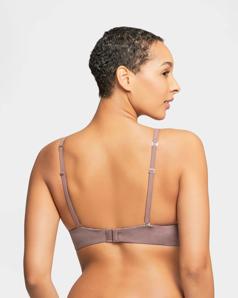 Almond Spice $|& Montelle Wire-Free T-Shirt Bra - Hanger Side