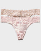 Blush/Champagne 2 Pack $|& Montelle Thong - Hanger Detail