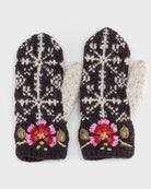 Black $|& Lost Horizons Knitwear Eleanor Mittens - VOF Detail
