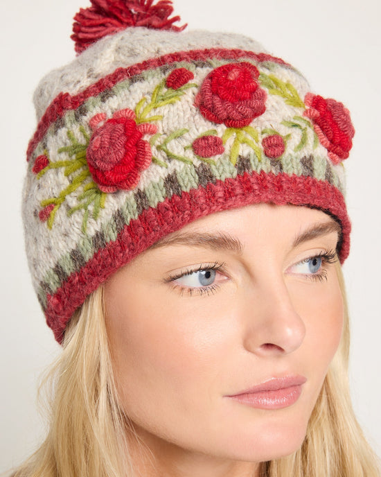 Light Natural $|& Lost Horizons Knitwear Aubrey Beanie - SOF Full Front