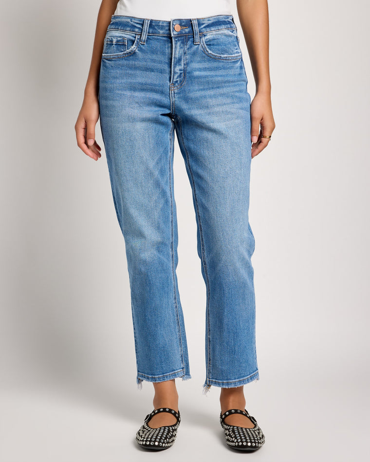Stately Blue $|& Flying Monkey Jeans Mid Rise Slim Wide Leg Jeans - SOF Front