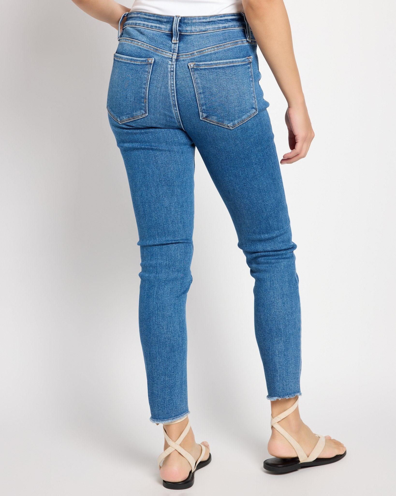Wolf N Crane $|& Vervet Mid Rise Crop Skinny Jeans - SOF Back