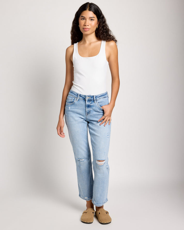 Talented Blue $|& Lovervet Mid Rise Ankle Straight Leg Jeans - UGC On Fig