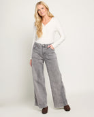 Light Grey Wash $|& Artemis Vintage High Rise Wide Leg Jeans - UGC On Fig