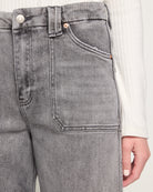 Light Grey Wash $|& Artemis Vintage High Rise Wide Leg Jeans - SOF Full Front