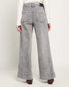 Light Grey Wash $|& Artemis Vintage High Rise Wide Leg Jeans - SOF Back
