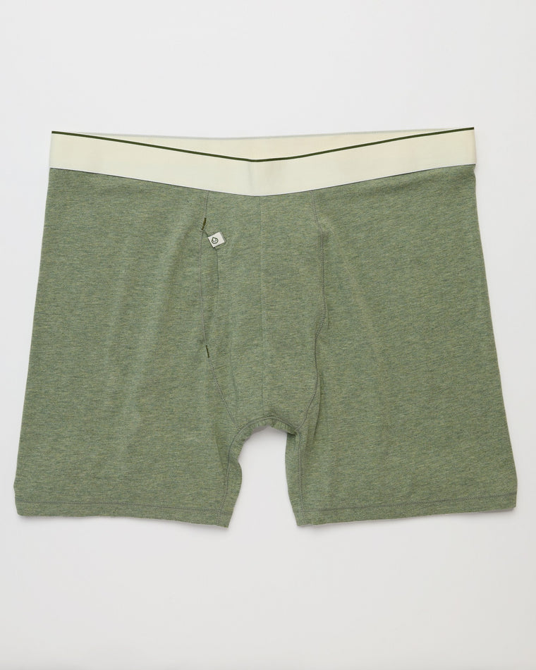 Kelp Heather $|& Tasc BamBare Boxer Brief - Hanger Detail