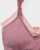Silver Pink Pack $|& real Underwear Plated Ribbed Center Strap Bralette  2 Pack - SOF Front