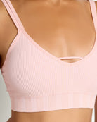 Silver Pink Pack $|& real Underwear Plated Ribbed Center Strap Bralette  2 Pack - SOF Detail