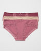 Cotton Bikini with Lace 3 Pack