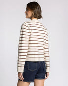 Ivory Maroon $|& Thread & Supply Clyde Sweater Jacket - Hanger Front