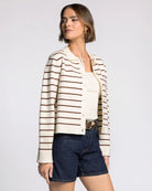 Ivory Maroon $|& Thread & Supply Clyde Sweater Jacket - VOF Detail
