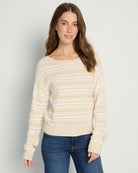 Birch White Combo $|& Thread & Supply Lola Stripe Sweater - SOF Front