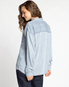 Multi Pinstripe $|& Thread & Supply Helena Pinstripe Shirt - Hanger Side