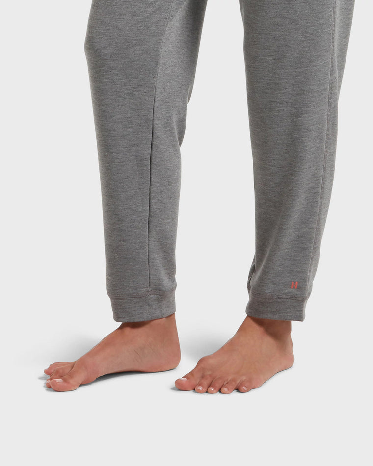 Medium Grey Heather $|& HUE Heather Basic Lounge Pant - Hanger Back