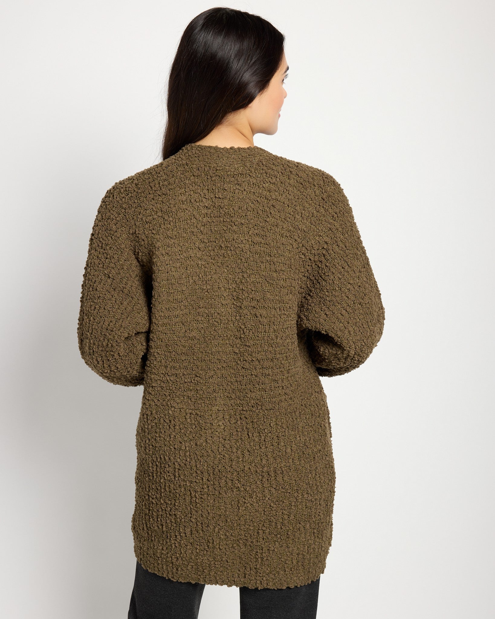 Olive $|& Bobeau Popcorn Cardigan - SOF Back