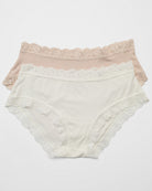 Chantilly/Champagne 2 Pack $|& Fleur't Iconic High Waist Boyshort - SOF Back