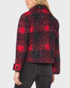Red/Black Buffalo Check $|& Liverpool Button Front Boxy Shacket - Hanger Side