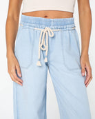 Beached Wash Denim Wash $|& Roxy Paddle On Pant - Hanger Back