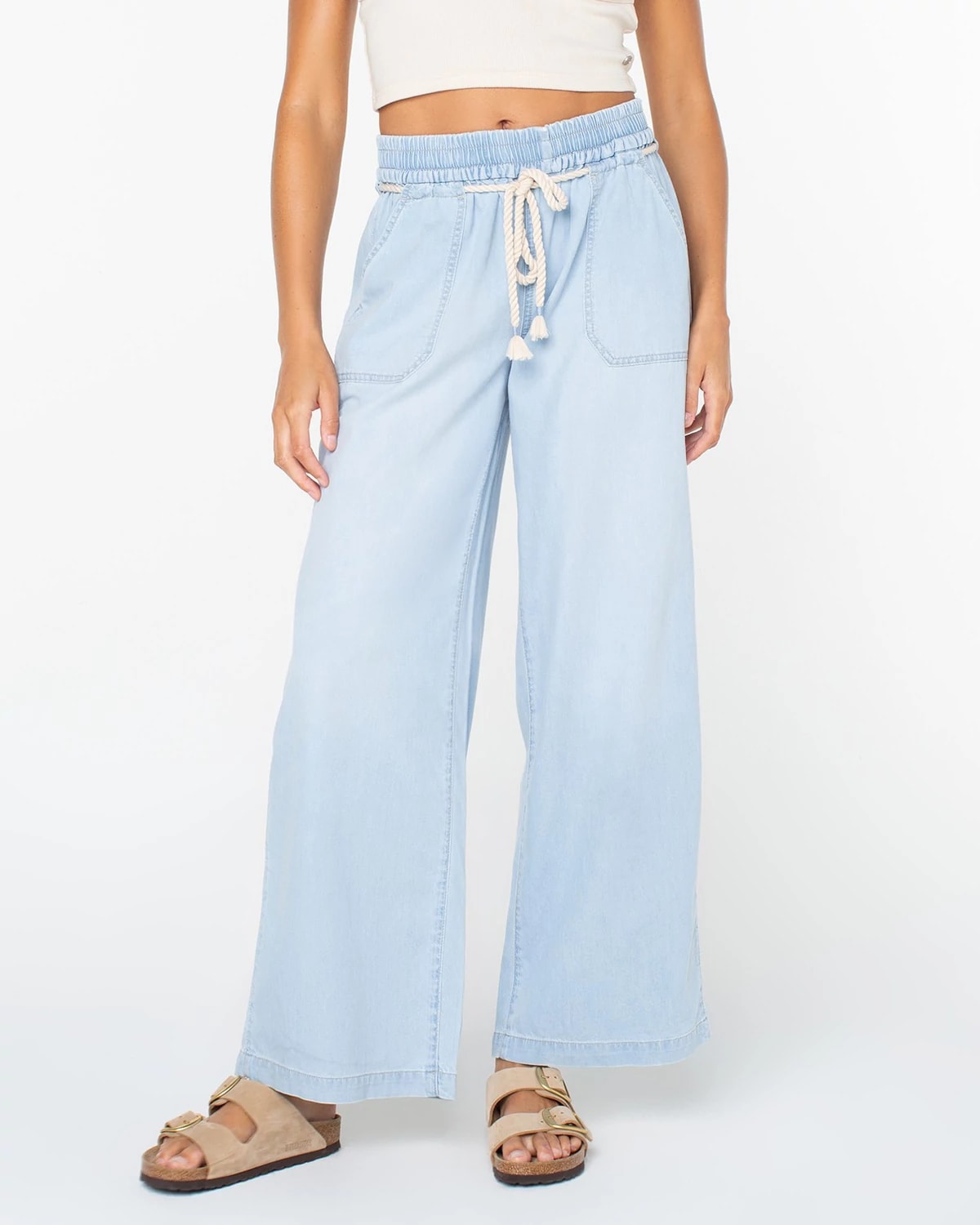 Beached Wash Denim Wash $|& Roxy Paddle On Pant - VOF Detail