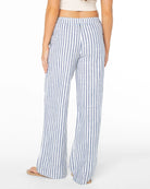 Blue Horizon Jail Bird Stripe $|& Roxy Mavericks Beach Trouser - Hanger Side