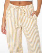 Curry Jail Bird Stripe $|& Roxy Mavericks Beach Trouser - Hanger Back
