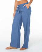 Blue Horizon $|& Roxy Lagoon Linen-Blend Pant - Hanger Front