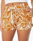 Cathay Spice Escapade Palms $|& Roxy Track Star Linen-Blend Short - Hanger Back