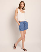 Blue Horizon $|& Roxy Dana Linen-Blend Short - UGC On Fig