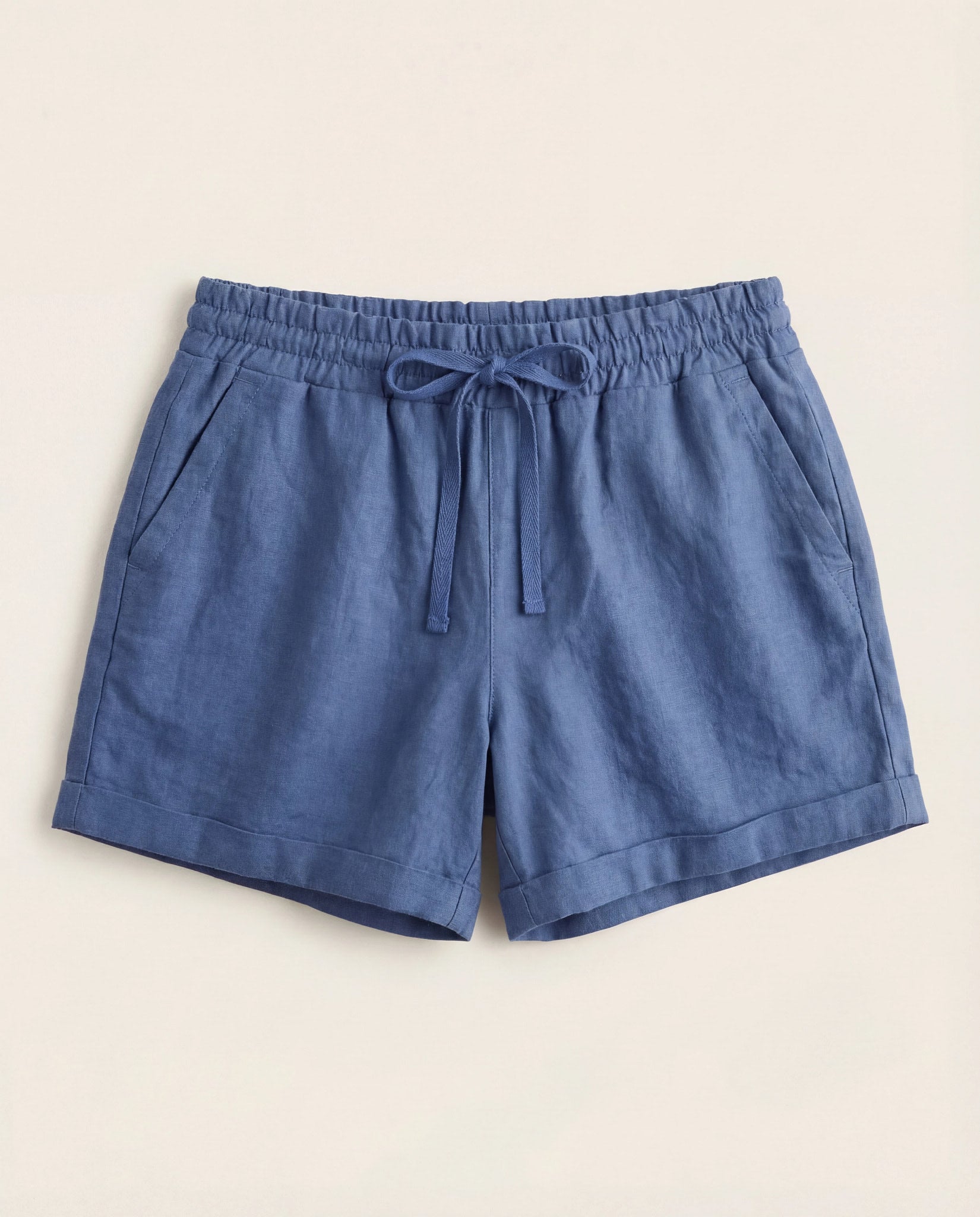 Blue Horizon $|& Roxy Dana Linen-Blend Short - Hanger Detail