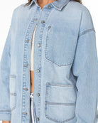 Vitamin Sea $|& Roxy Surf Society Denim Shacket - Hanger Back