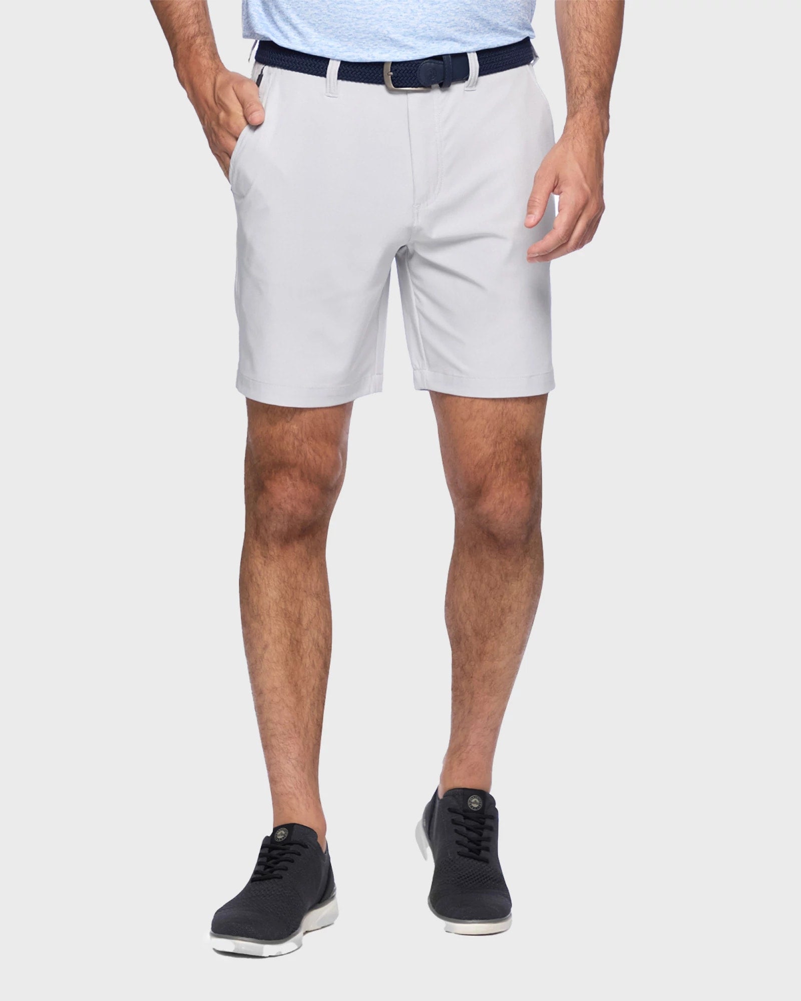 Light Grey $|& Flag & Anthem Pivot Performance Short - 8 Inch - VOF Detail