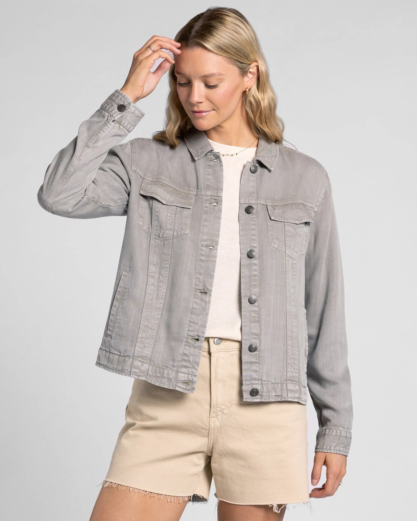 Forest Fog $|& Thread & Supply Jackie Jacket - VOF Detail
