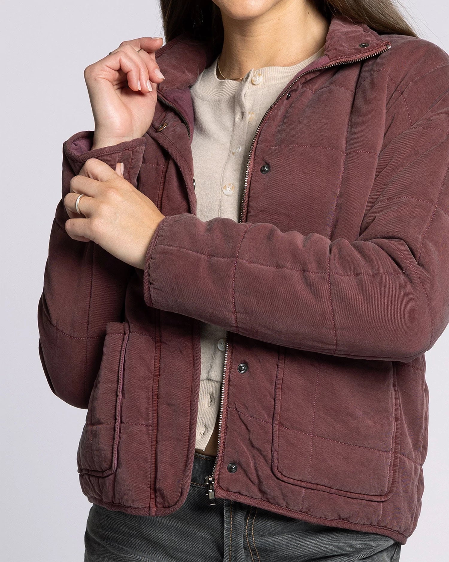 Crushed Berry $|& Thread & Supply Brina Jacket - Hanger Back